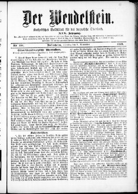 Wendelstein Dienstag 5. November 1889