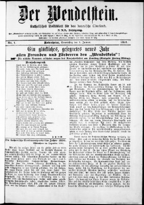 Wendelstein Donnerstag 1. Januar 1891