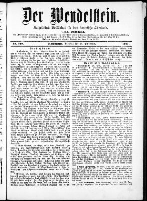 Wendelstein Dienstag 29. September 1891