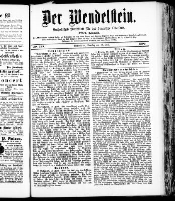 Wendelstein Sonntag 19. Juni 1892