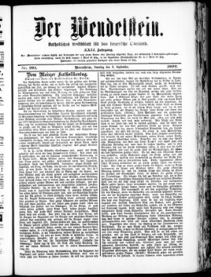 Wendelstein Sonntag 4. September 1892