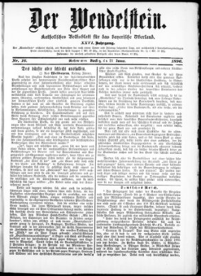 Wendelstein Dienstag 21. Januar 1896