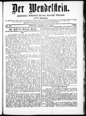 Wendelstein Donnerstag 6. Februar 1896