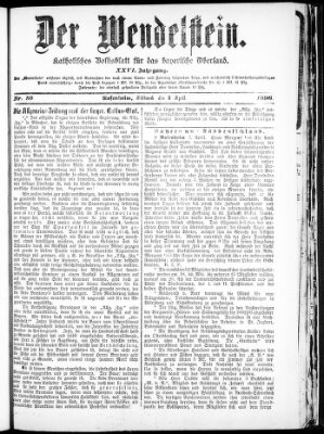 Wendelstein Mittwoch 8. April 1896