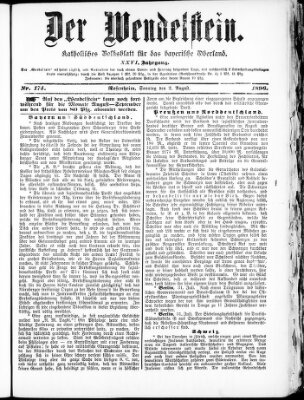 Wendelstein Sonntag 2. August 1896