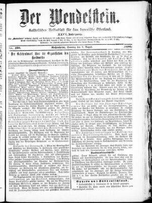 Wendelstein Sonntag 9. August 1896