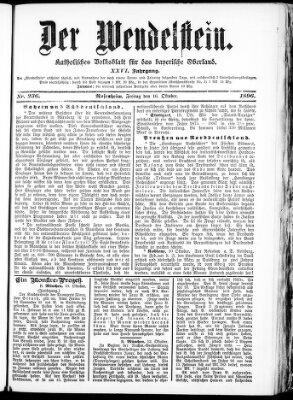 Wendelstein Freitag 16. Oktober 1896
