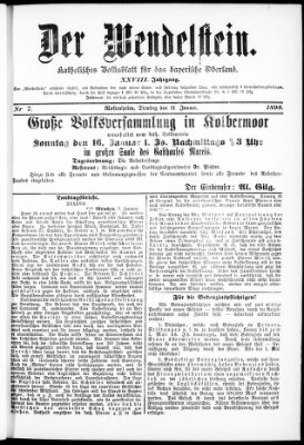Wendelstein Dienstag 11. Januar 1898