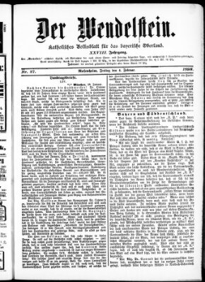 Wendelstein Freitag 4. Februar 1898