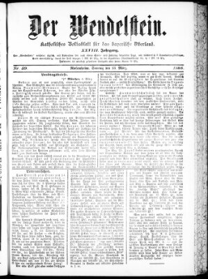 Wendelstein Sonntag 13. März 1898