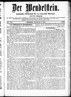 Wendelstein Sonntag 15. Mai 1898