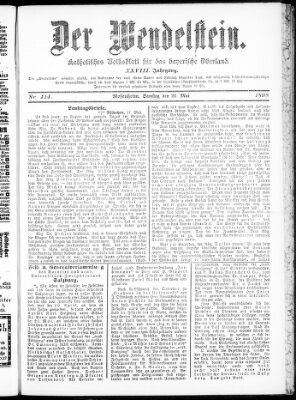 Wendelstein Samstag 21. Mai 1898