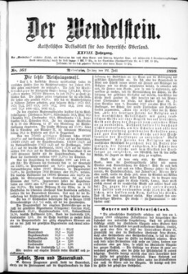 Wendelstein Freitag 22. Juli 1898