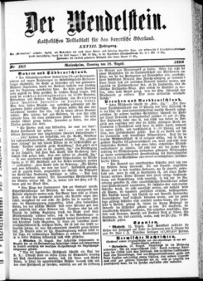 Wendelstein Sonntag 28. August 1898