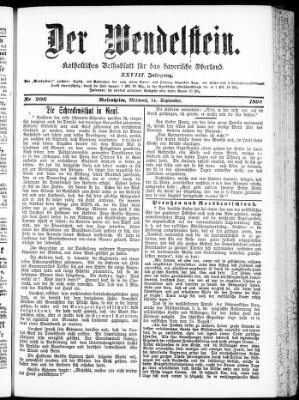 Wendelstein Mittwoch 14. September 1898