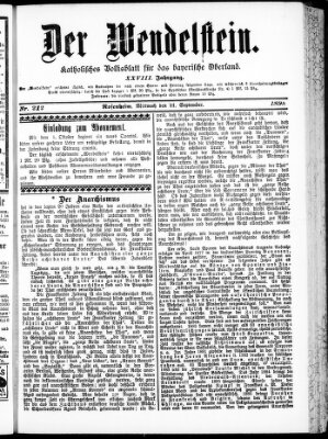 Wendelstein Mittwoch 21. September 1898