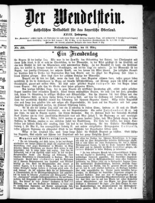 Wendelstein Sonntag 12. März 1899