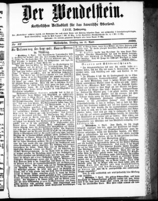 Wendelstein Dienstag 11. April 1899