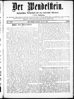 Wendelstein Samstag 29. Juli 1899