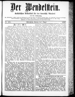 Wendelstein Sonntag 6. August 1899