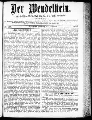 Wendelstein Donnerstag 7. September 1899
