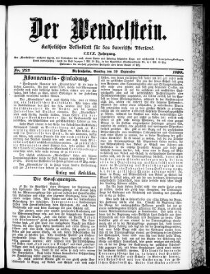 Wendelstein Samstag 30. September 1899