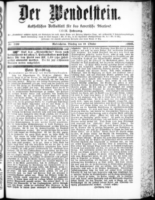 Wendelstein Dienstag 10. Oktober 1899
