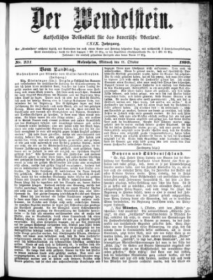 Wendelstein Mittwoch 11. Oktober 1899