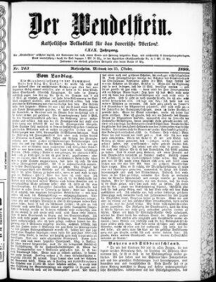 Wendelstein Mittwoch 25. Oktober 1899