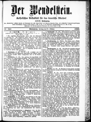 Wendelstein Freitag 27. Oktober 1899
