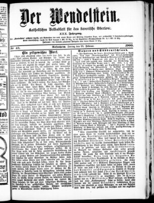 Wendelstein Freitag 23. Februar 1900