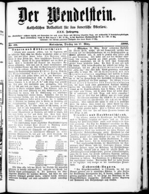 Wendelstein Dienstag 27. März 1900