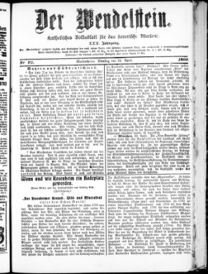 Wendelstein Dienstag 24. April 1900