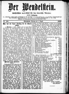 Wendelstein Sonntag 5. August 1900