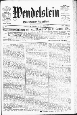 Wendelstein Samstag 30. März 1901