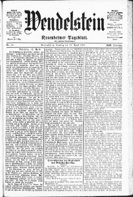 Wendelstein Samstag 13. April 1901
