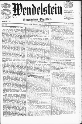 Wendelstein Sonntag 12. Mai 1901