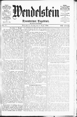 Wendelstein Dienstag 6. August 1901