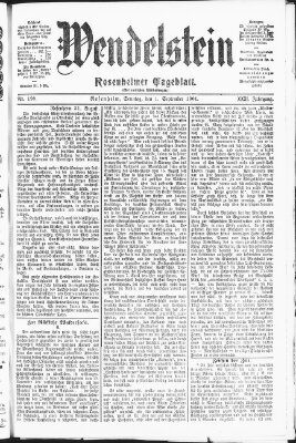 Wendelstein Sonntag 1. September 1901