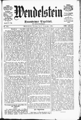 Wendelstein Sonntag 8. September 1901