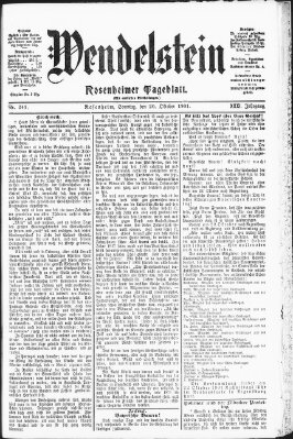 Wendelstein Sonntag 20. Oktober 1901