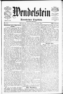 Wendelstein Dienstag 5. November 1901