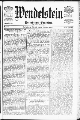 Wendelstein Mittwoch 27. November 1901
