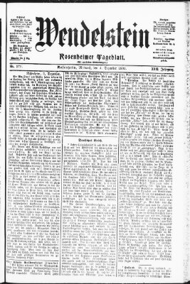 Wendelstein Mittwoch 4. Dezember 1901