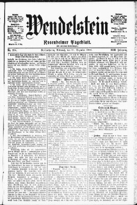 Wendelstein Mittwoch 11. Dezember 1901