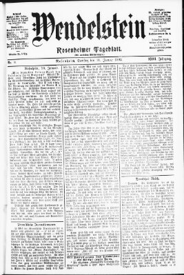 Wendelstein Samstag 11. Januar 1902