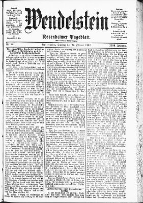 Wendelstein Samstag 22. Februar 1902