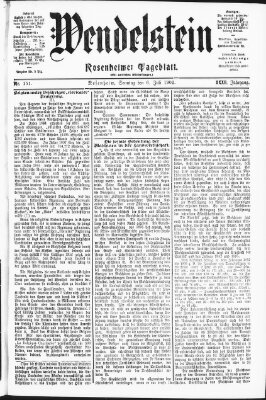 Wendelstein Sonntag 6. Juli 1902