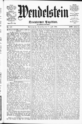 Wendelstein Donnerstag 17. Juli 1902