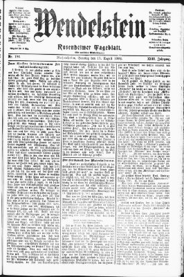 Wendelstein Sonntag 17. August 1902